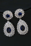 Royal Blue Crystal Collar Pendiente Conjunto de Joyas
