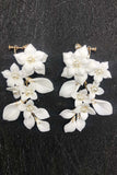 Pendientes White Flower Drop