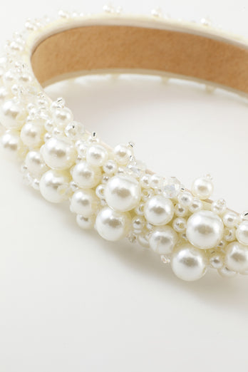 Diadema perla blanca