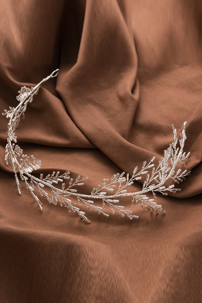 Cargar imagen en el visor de la galería, Diadema de boda Sliver Beads