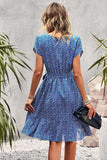 Vestido de Verano Azul Floral