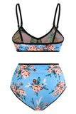 Bikini Estampado Floral 3 Piezas Con Falda de Playa