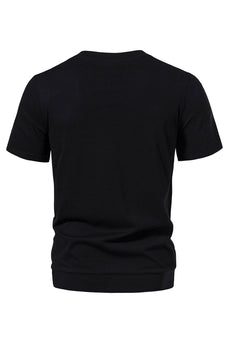 Camiseta Negro Casual Verano Mangas Cortas