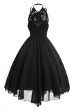 Vestido Vintage Gasa Negro