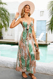 Vestido Boho Estampado Verde