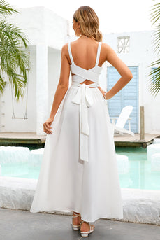 Vestido Casual Midi Blanco