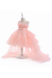 Una línea extraíble Hot Pink Girl's Party Dress