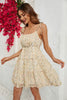 Cargar imagen en el visor de la galería, Albaricoque Floral Estampado Tirantes de Espagueti Vestido de Verano
