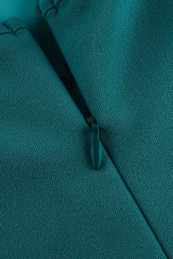 Lake Blue Sleeveless V Neck 1950s Vestido