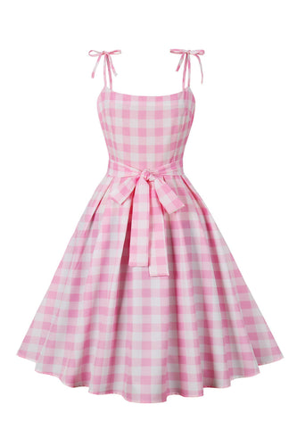 Pink Pin Up Vestido vintage de la década de 1950