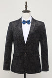 Satín Blazer Negro Jacquard