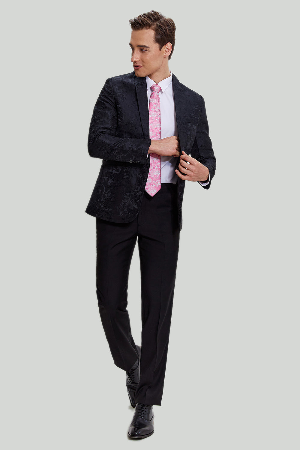 Solapa de Muesca Negro Blazer Masculino