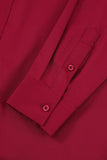 Camisa roja de manga larga para hombres