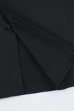 Camisa de traje de manga larga negra para hombres