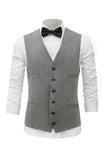 Chaleco de traje para hombre gris