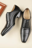 Zapatos formales de cuero negro para hombre