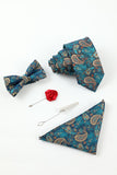 Lago Azul Accesorio de 5 piezas para hombres Corbata y pajarita Pañuelo de bolsillo Pasador de corbata