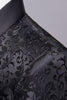 Cargar imagen en el visor de la galería, Negro Jacquard Chal Solapa Hombre 2 Piezas Trajes