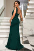 Cargar imagen en el visor de la galería, One Shoulder Mermaid Green Prom Dress