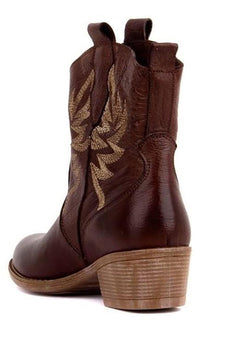 Borwn bordado Cowgirl Boho Boots