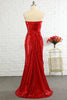 Cargar imagen en el visor de la galería, Funda Sweetheart Red Sequins Vestido de graduación con lentejuelas