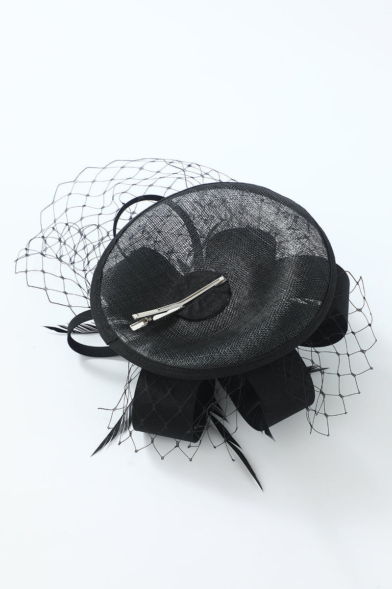 Cargar imagen en el visor de la galería, Tocados de mujer negra para fiesta de los años 20