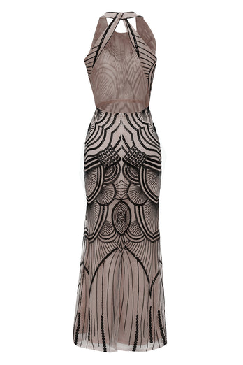 Negro Dorado Vestido de la década de 1920
