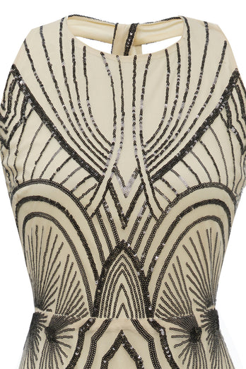 Negro Dorado Vestido de la década de 1920