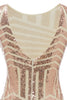 Cargar imagen en el visor de la galería, Blush Round Neck 1920s Flapper Dress