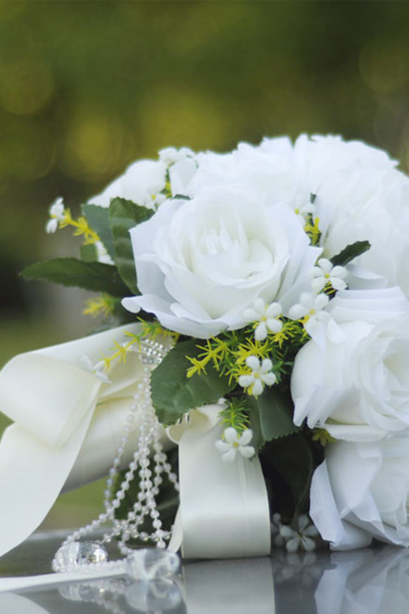 Cargar imagen en el visor de la galería, Ramo de dama de honor de rosa blanca