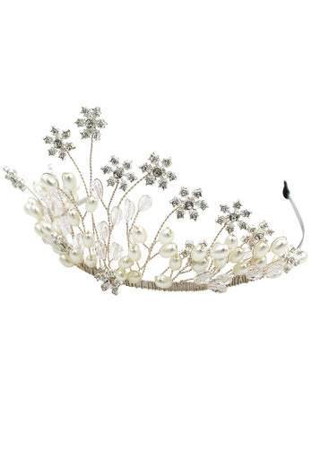 Pearl Snowflake Flower Corona nupcial