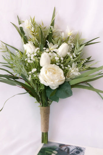 Greenery Bridesmaid Bouquet para boda