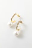 Pendientes dorados Pearl Beading