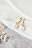 Pendientes dorados Pearl Beading