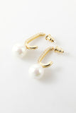 Pendientes dorados Pearl Beading