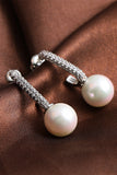 Pendientes dorados Pearl Beading