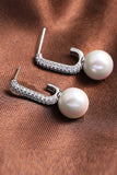 Pendientes dorados Pearl Beading