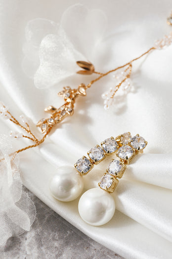 Pendientes de perlas de cristal