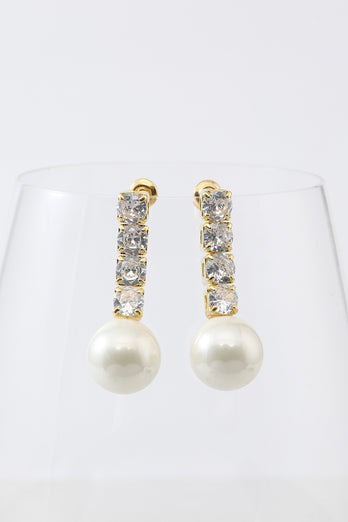 Pendientes de perlas de cristal