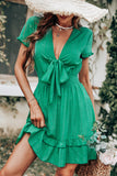 Vestido Boho Verde Vintage de Verano