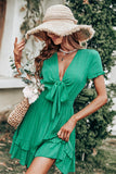 Vestido Boho Verde Vintage de Verano