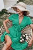 Vestido Boho Verde Vintage de Verano