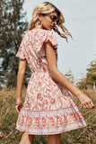 Blush Flower Print Vestido Boho de Verano