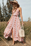 Estampado de flores Halter Summer Boho Dress