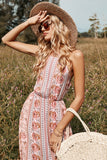 Estampado de flores Halter Summer Boho Dress