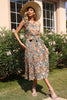 Cargar imagen en el visor de la galería, Halter Floral Print Vestido de Verano Verde