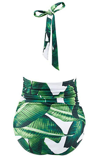 Flower One Piece Halter Traje de baño