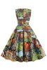 Cargar imagen en el visor de la galería, Vestido Floral Azul Claro Vintage 1950s