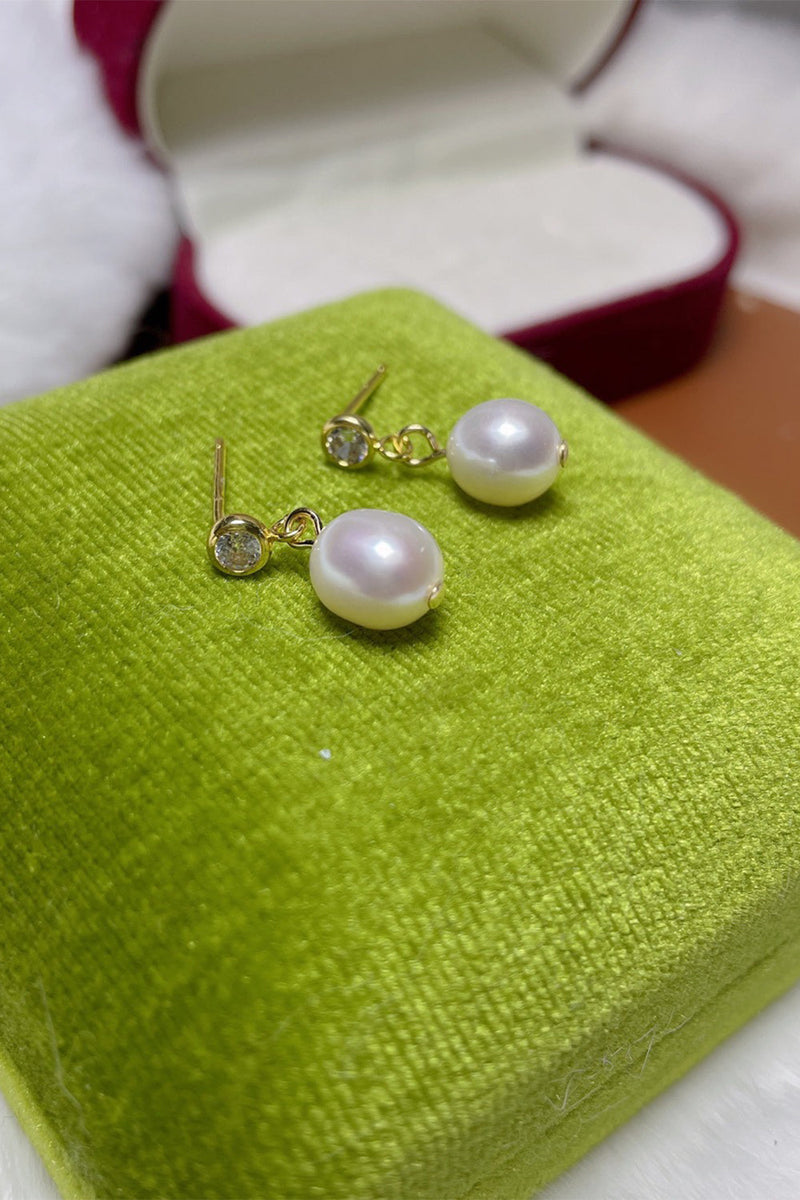 Cargar imagen en el visor de la galería, Pendientes de perlas blancas