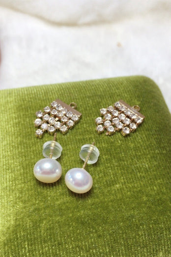Pendientes perlas blancas perlas